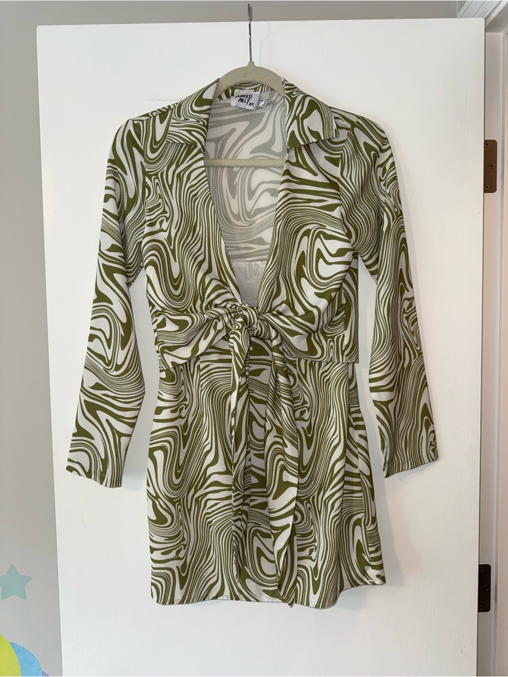 Princess Polly retro tie front dress